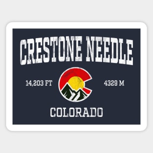 Crestone Needle Colorado 14ers Vintage Athletic Mountains Sticker